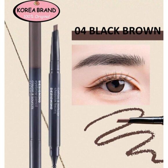 New! The Face Shop Eyebrow Pencil Long Lasting Color w/Angled Tip! - Picture 3 of 4